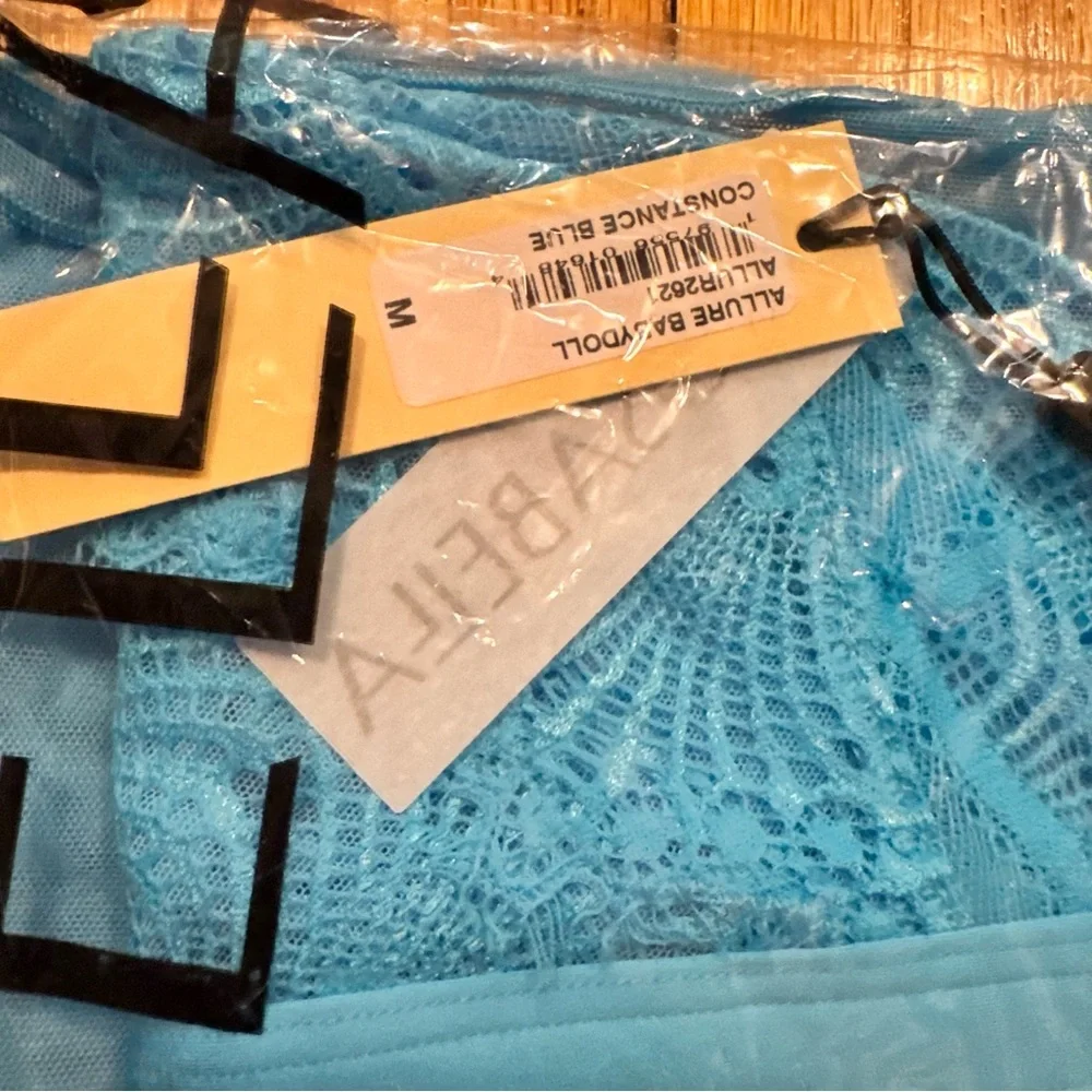 Cosabella Allure Babydoll Teddy Nightgown Lingerie Constance Blue medium M - Picture 6 of 7